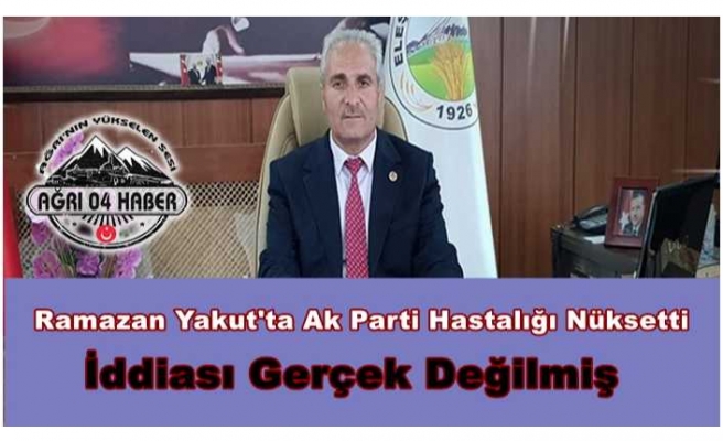 Eleşkirt Belediyesinde Ak Parti Hastalığı Nüksetti