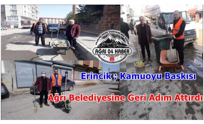 Erincik;Kamuoyu Baskısı Belediyeye Geri Adım Attırdı