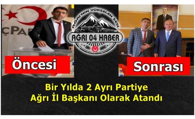 Ağrı'da 9 Ay Arayla 2 Parti 1 Başkan