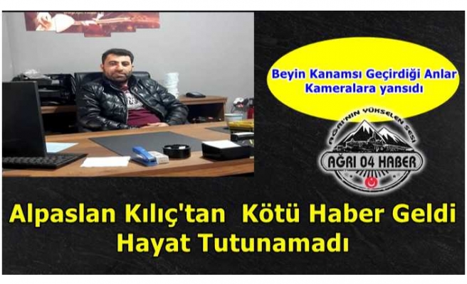 Alpaslan Kılıç'tan Üzücü Haber,Hayatını Kaybetti