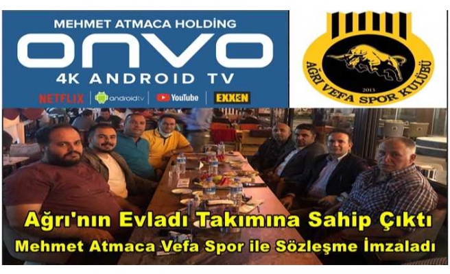 Ağrı Vefa Spor,Onvo ile sponsorluk anlaşması imzaladı