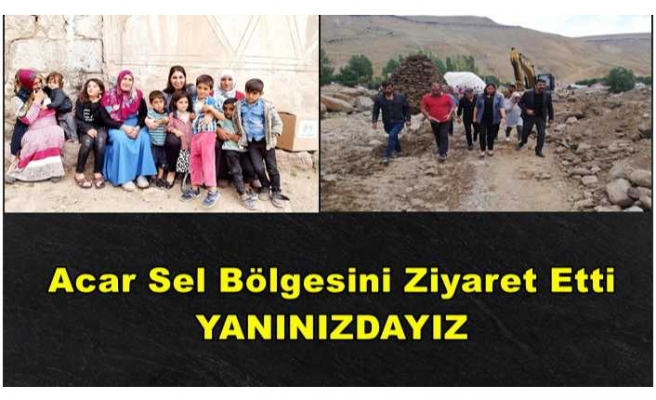 Doğubayazıt Belediye Başkanı Acar Afet Bölgesini Ziyaret Etti