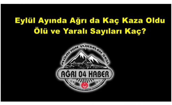 Ağrı da Eylül Ayında Yaşanan Kazaların Toplam Bilançosu Açıklandı