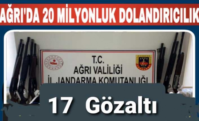 Ağrı da 20 Milyonluk Dolandırıcılık Yapan  Çete Çökertildi