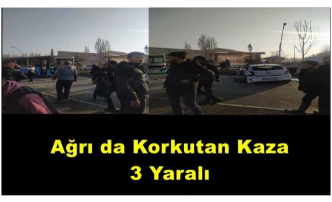 Ağrı da Korkutan Kaza