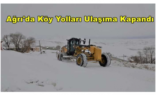 Ağrı da Köy Yolları Ulaşıma Kapandı