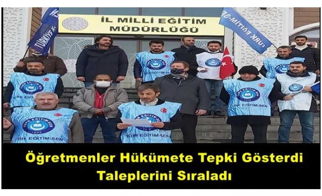 Ağrı da Öğretmenlerden Hükümete Tepki