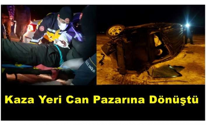 Ağrı'da kaza yeri can pazarına dönüştü