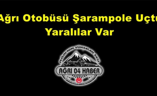 Ağrı Otobüsü şarampole uçtu  ''yaralılar var''