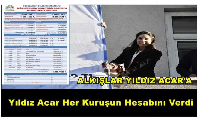 Yıldız Acar Ağrı da  hiç bir belediyenin cesaret edemeyeceği şeyi yaptı