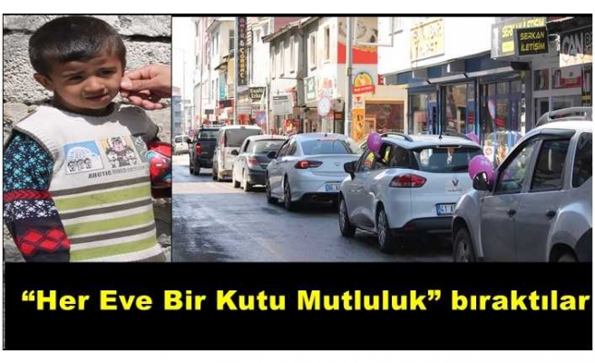 Ağrı da “Her Eve Bir Kutu Mutluluk” bıraktılar