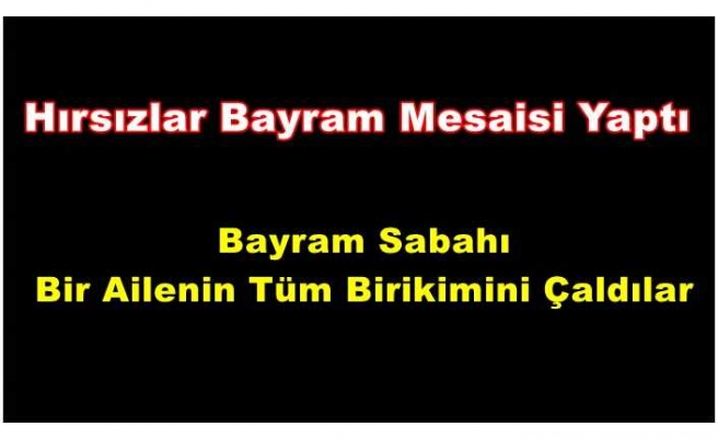 Ağrıda hırsızlar bayram mesaisi yaptı