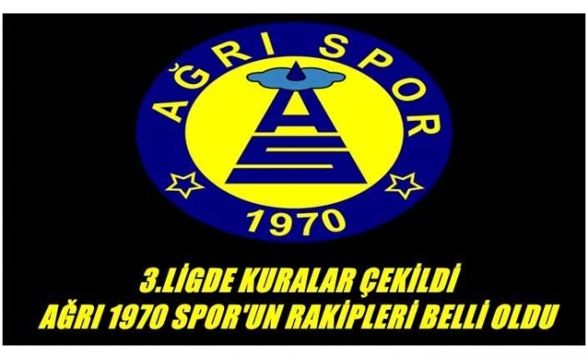 Ağrı 1970 Spor'un Rakipleri Belli Oldu