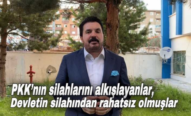 Sayan ;Pkk'nın silahlarını alkışlayanlar ,Devletin silahından rahatsız olmuşlar