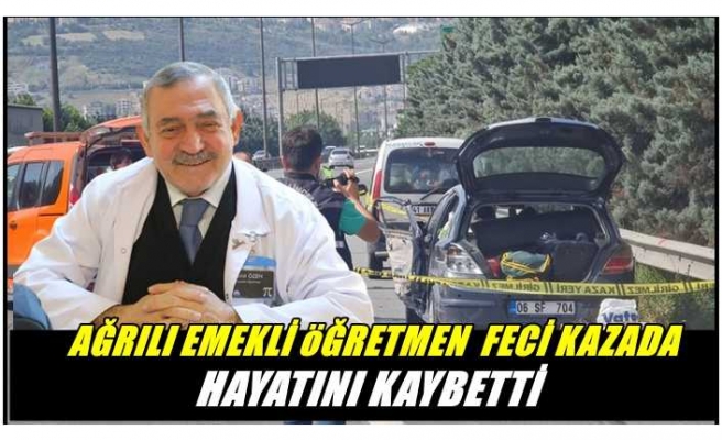 Ağrılı Emekli Öğretmen Trafik Kazasında Hayatını Kaybetti