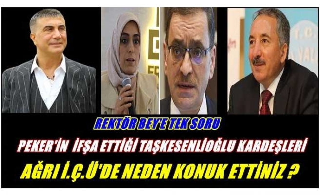 Peker'in ifşa ettiği ZehraTaşkesenlioğlu ile A.İ.Ç.Ü Rektörü Karabulut'un yakınlığı ne ?