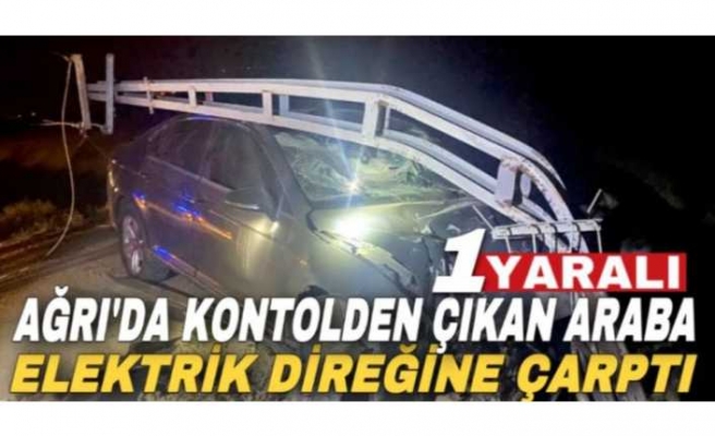 Ağrı'da Trafik Kazası 1 Yaralı