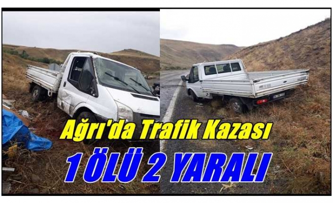 Ağrı'da yaşanan kazada 1 kişi öldü 2 kişi yaralandı