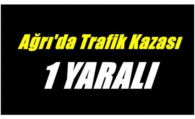 Ağrı'da iki aracın çarpıştığı kazada 1 kişi yaralandı