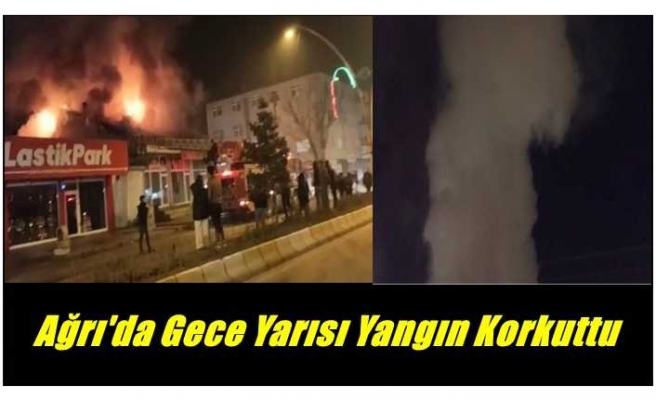 Ağrı'da Gece Yarısı Korkutan Yangın