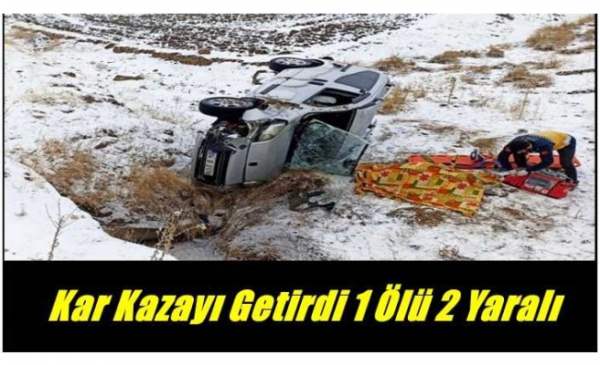 Ağrı'da kar kazayı getirdi 1 ölü 2 yaralı