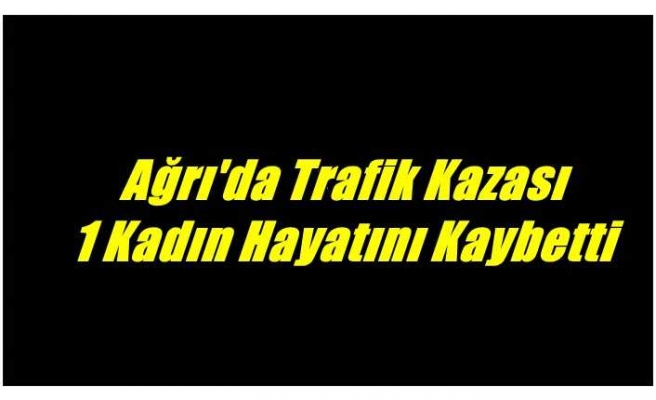 Ağrı'da yaşanan trafik kazasında bir kadın hayatını kaybetti