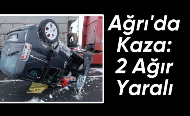 Ağrı'dan Patnos'a giden araç kaza yaptı