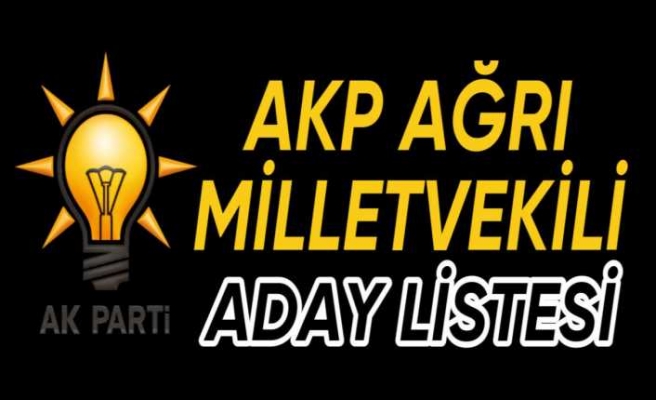 Ak Parti Ağrı Milletvekilliği Aday Listesi