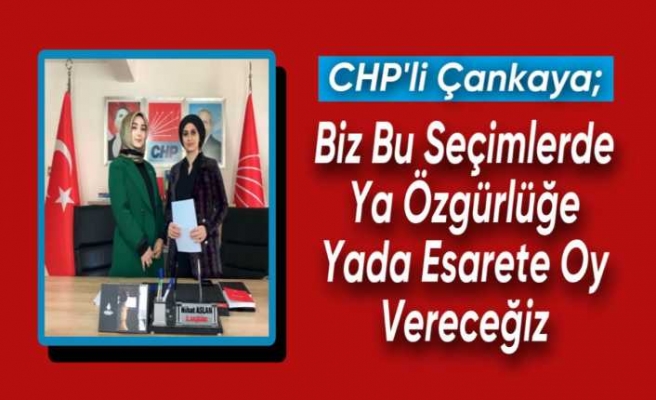 CHP Ağrı Kadın Kolları Başkanı Çankaya ''Biz bu seçimlerde ya özgürlüğe ya da esarete oy vereceğiz''