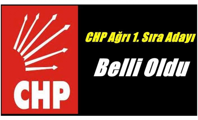 CHP'nin Ağrı 1. Sıra Adayı Netleşti