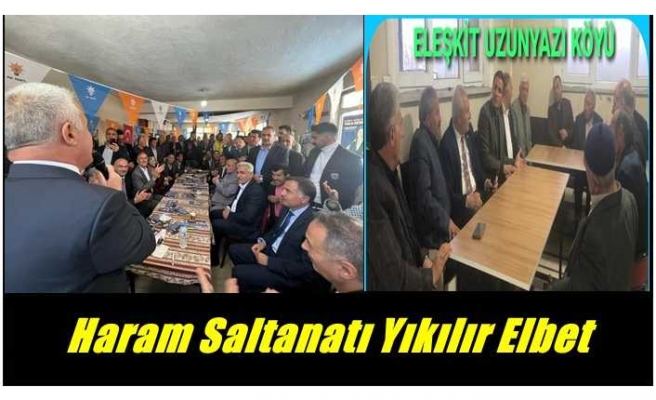 Ağrı'da Kamu Hizmetleri ,Yöneticileri Eliyle AKP Leyhine Seçim Propagandasında Kullanılıyor