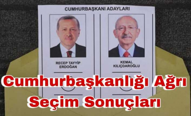 Cumhurbaşkanlığı 2. Tur Ağrı Seçim Sonuçları