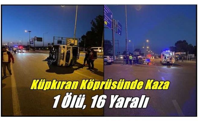 Ağrı’dan Erzurum’a Hasta Taşıyan Dolmuş Kaza Yaptı 1 Ölü 16 yaralı
