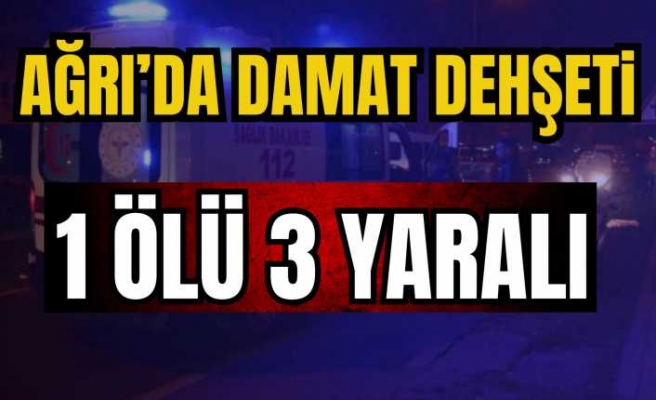 Ağrı'da Cinnet geçiren damat dehşet saçtı 1'kişi öldü 1'i ağır 3 kişi yaralandı.