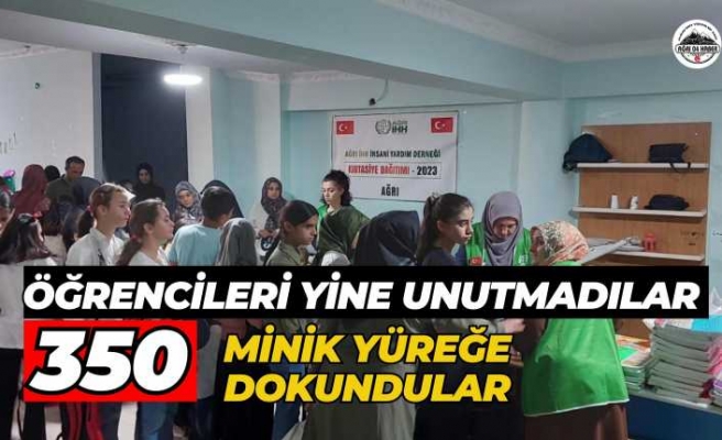 Öğrencileri yine unutmadılar  350 minik yüreğe dokundular