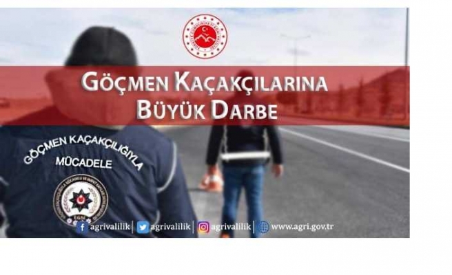 Ağrı da Göçmen Kaçakçılığına Büyük Darbe