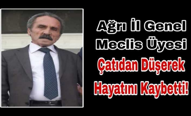 Ağrı İl Genel Meclis Üyesi Çatıdan Düşerek Hayatını Kaybetti