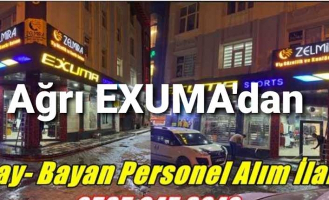 Ağrı'da Bay Bayan Personel Alım İlanı