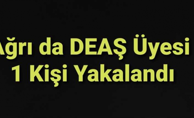 Ağrı'da DEAŞ Terör Örgütü Üyesi 1 Kişi Yakalandı