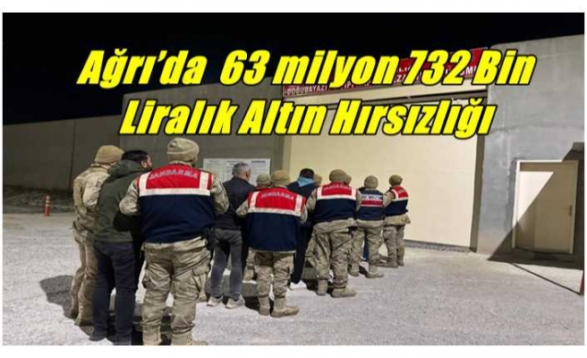 Ağrı’da piyasa değeri 63 milyon 732 bin lira olan altın hırsızlığı yaşandı