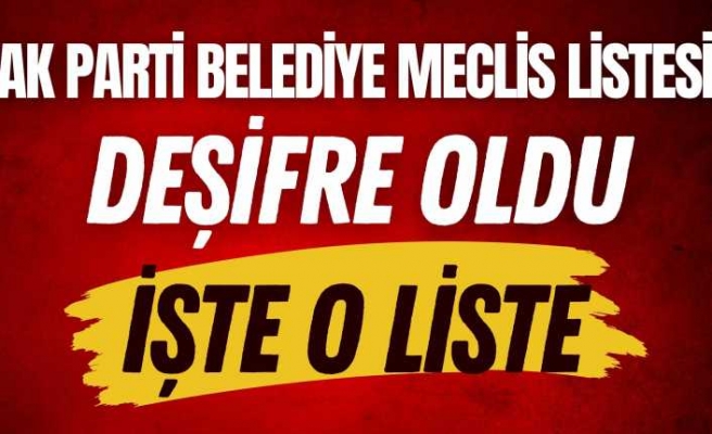 AK Parti Ağrı Belediye Meclis Üyeliği Aday Listesi Deşifre Oldu