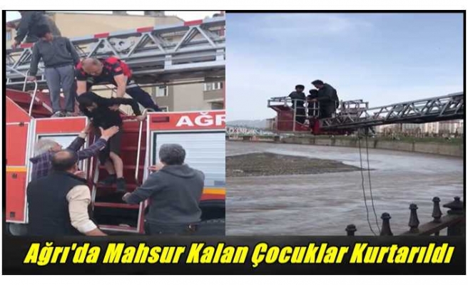 Ağrı'da Mahsur Kalan 2 Çocuk Kurtarıldı