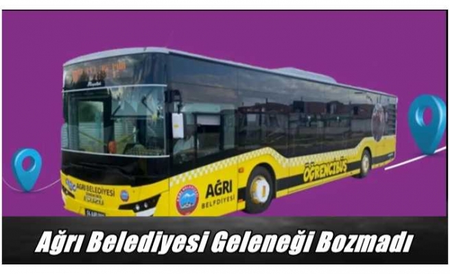 Ağrı Belediyesi Geleneği Bozmadı