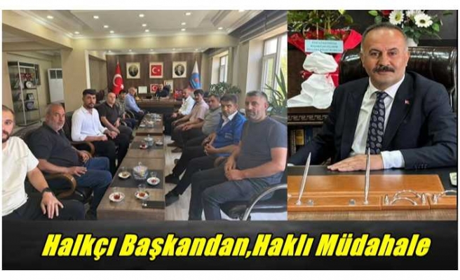 Halkçı başkandan haklı müdahale