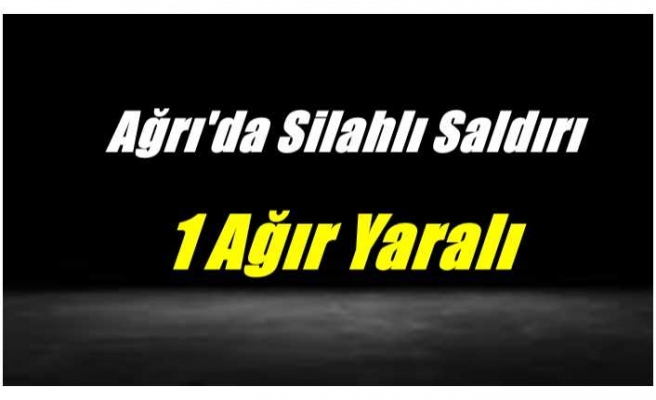 Ağrı’da Silahlı Saldırı 1 Ağır Yaralı