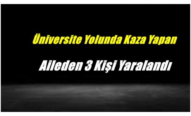 Üniversiteye giden yolda kaza yapan Ağrılı aileden 3 kişi yaralandı