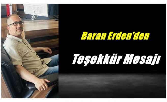Baran Erden'den Teşekkür Mesajı