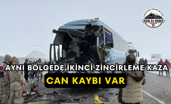Aynı Bölgede İkinci Zincirleme Kaza Can Kaybı Var