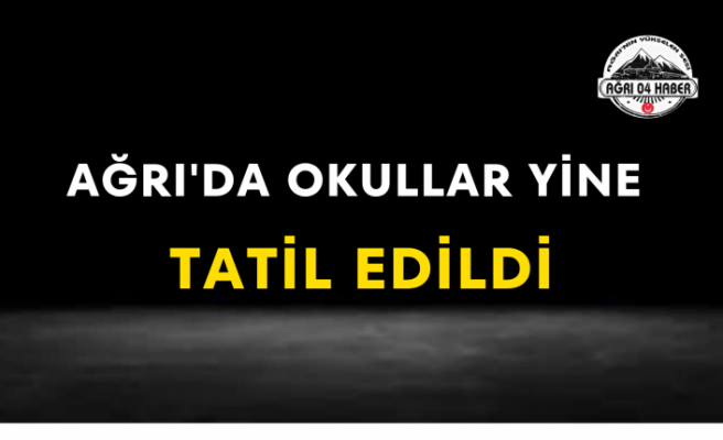 Ağrı'da Okullar Yine Tatil Edildi