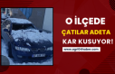 O İlçede Çatılar Adeta Kar Kusuyor!